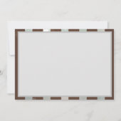 Steampunk Clock- en Turquoise-Rozen op gestreept Kaart (Achterkant)