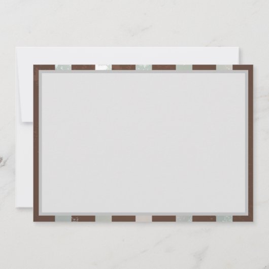 Steampunk Clock- en Turquoise-Rozen op gestreept Kaart (Achterkant)