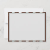 Steampunk Clock- en Turquoise-Rozen op gestreept Kaart (Achterkant)