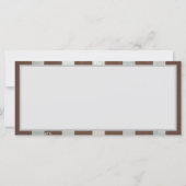 Steampunk Clock- en Turquoise-Rozen op gestreept Kaart (Achterkant)