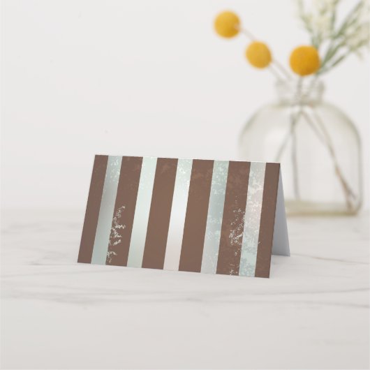 Steampunk Clock- en Turquoise-Rozen op gestreept Klantenkaartje (Achterkant)