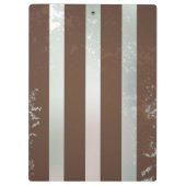 Steampunk Clock- en Turquoise-Rozen op gestreept Klembord (Achterkant)