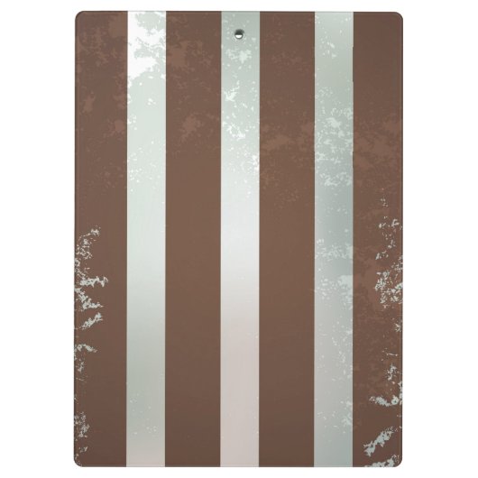 Steampunk Clock- en Turquoise-Rozen op gestreept Klembord (Achterkant)