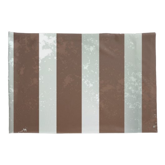 Steampunk Clock- en Turquoise-Rozen op gestreept Kussensloop (Achterkant-Rechts)