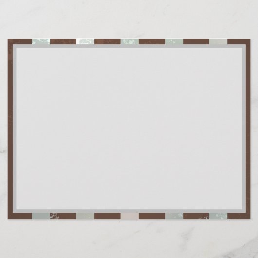 Steampunk Clock- en Turquoise-Rozen op gestreept Menu (Achterkant)