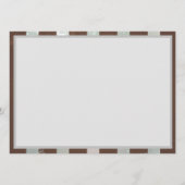 Steampunk Clock- en Turquoise-Rozen op gestreept Menu (Achterkant)