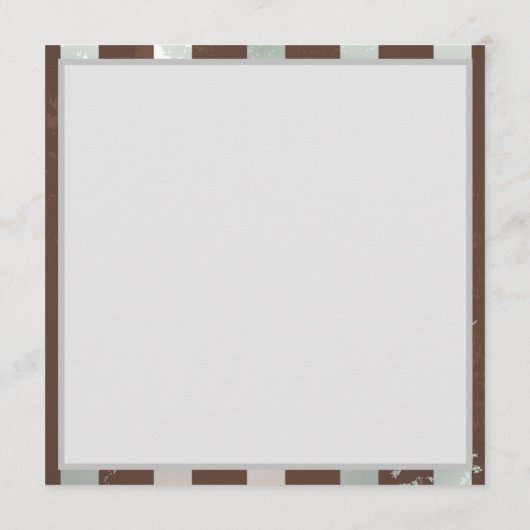 Steampunk Clock- en Turquoise-Rozen op gestreept Menu (Achterkant)