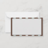 Steampunk Clock- en Turquoise-Rozen op gestreept Notitiekaartje (Achterkant)