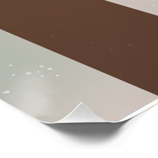 Steampunk Clock- en Turquoise-Rozen op gestreept Perfect Poster (Hoek)