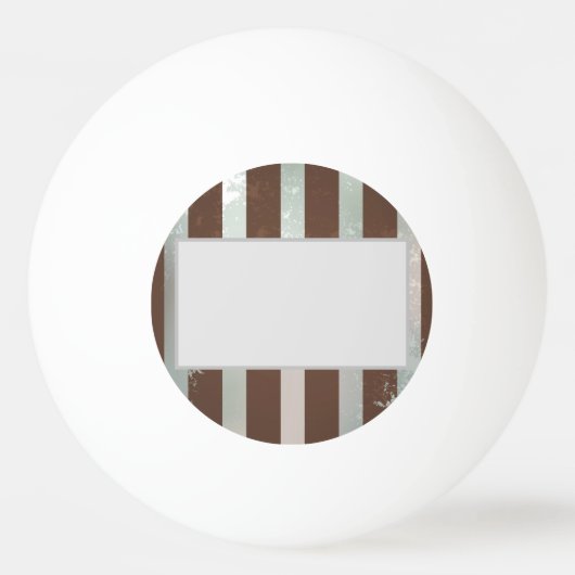 Steampunk Clock- en Turquoise-Rozen op gestreept Pingpongbal (Achterkant)