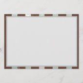 Steampunk Clock- en Turquoise-Rozen op gestreept Programmakaart (Achterkant)