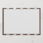 Steampunk Clock- en Turquoise-Rozen op gestreept Programmakaart (Achterkant)