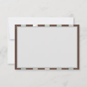 Steampunk Clock- en Turquoise-Rozen op gestreept RSVP Kaartje (Achterkant)