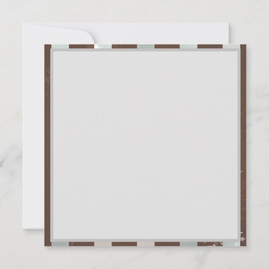 Steampunk Clock- en Turquoise-Rozen op gestreept Save The Date (Achterkant)