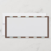 Steampunk Clock- en Turquoise-Rozen op gestreept Save The Date (Achterkant)