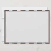 Steampunk Clock- en Turquoise-Rozen op gestreept Save The Date (Achterkant)