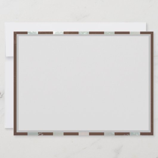 Steampunk Clock- en Turquoise-Rozen op gestreept Save The Date (Achterkant)