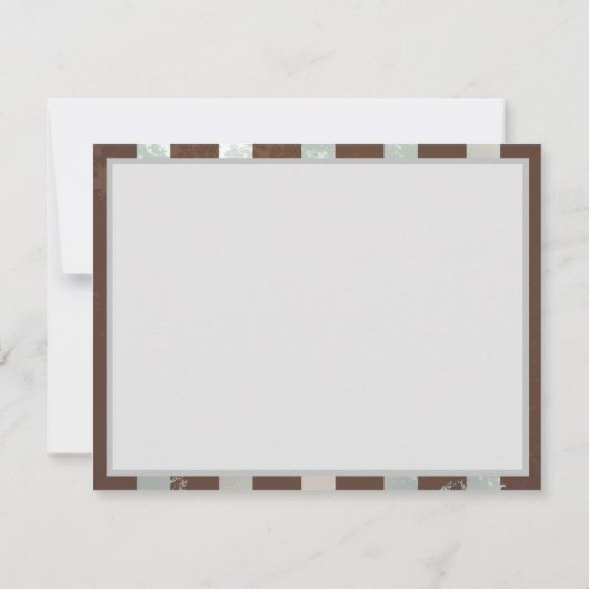 Steampunk Clock- en Turquoise-Rozen op gestreept Save The Date (Achterkant)