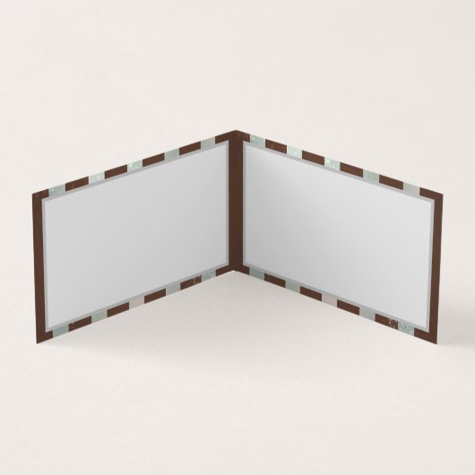 Steampunk Clock- en Turquoise-Rozen op gestreept Visitekaartje (Binnen)