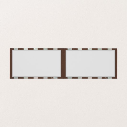 Steampunk Clock- en Turquoise-Rozen op gestreept Visitekaartje (Binnenkant ongevouwen)