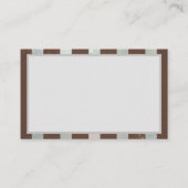 Steampunk Clock- en Turquoise-Rozen op gestreept Visitekaartje (Achterkant)