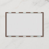 Steampunk Clock- en Turquoise-Rozen op gestreept Visitekaartje (Achterkant)