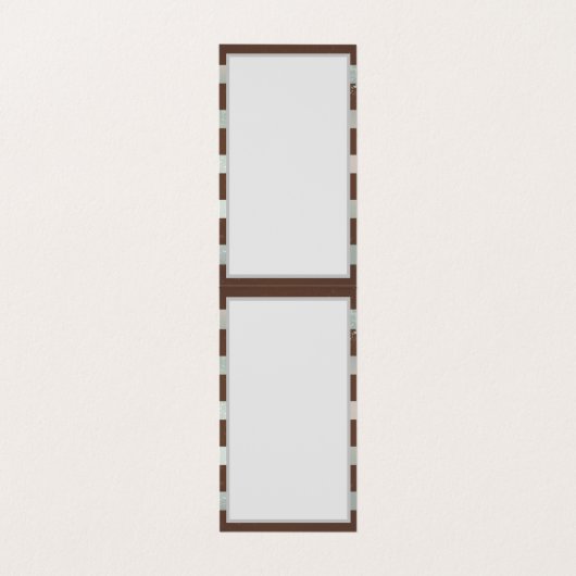 Steampunk Clock- en Turquoise-Rozen op gestreept Visitekaartje (Binnenkant ongevouwen)