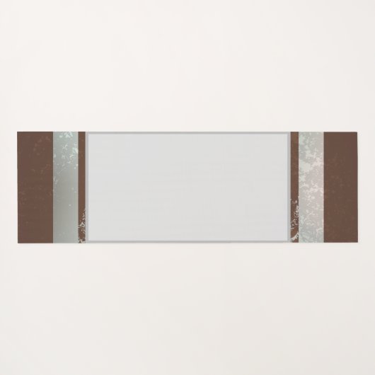 Steampunk Clock- en Turquoise-Rozen op gestreept Yogamat (Achterkant (horizontaal))