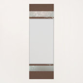 Steampunk Clock- en Turquoise-Rozen op gestreept Yogamat (Achterkant)