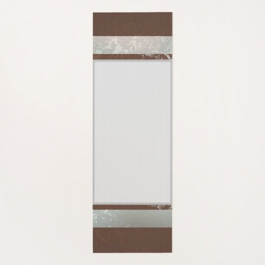 Steampunk Clock- en Turquoise-Rozen op gestreept Yogamat (Achterkant)