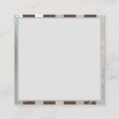 Steampunk Clock- en Turquoise-Rozen op gestreepte  Vierkante Visitekaartje (Achterkant)