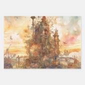 Steampunk Clock Gear Towers inpakpapier (Voorkant)
