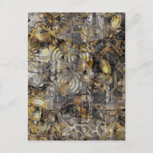 Steampunk Clock Gears Briefkaart