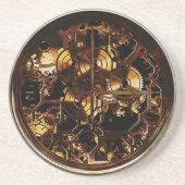 Steampunk Clock Gears Zandsteen Onderzetter (Voorkant)
