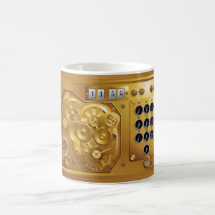 Steampunk clock koffiemok