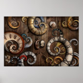 Steampunk - Clock - Machine Poster (Voorkant)