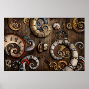 Steampunk - Clock - Machine Poster