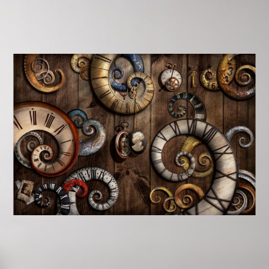 Steampunk - Clock - Machine Poster (Voorkant)