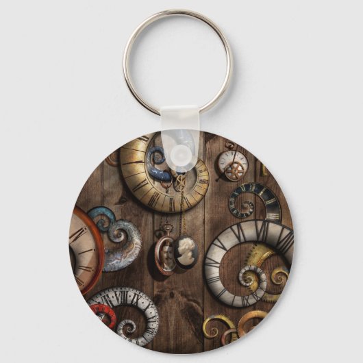 Steampunk - Clock - Machine Sleutelhanger (Voorkant)