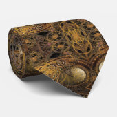 Steampunk Clock Stropdas (Opgerold)