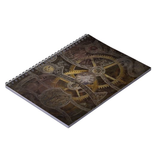 Steampunk Clock-tandwielen notebook Notitieboek (Linkerzijde)