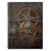 Steampunk Clock-tandwielen notebook Notitieboek (Voorkant)