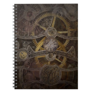 Steampunk Clock-tandwielen notebook Notitieboek