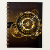 Steampunk clock with antique gears planner (Voorkant)