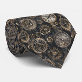 Steampunk Clocks Custom Necktie Tie Stropdas (Opgerold)