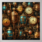 Steampunk Clocks Poster (Voorkant)