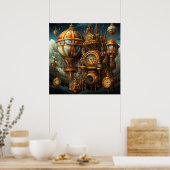 Steampunk Clocks Poster (Keuken)