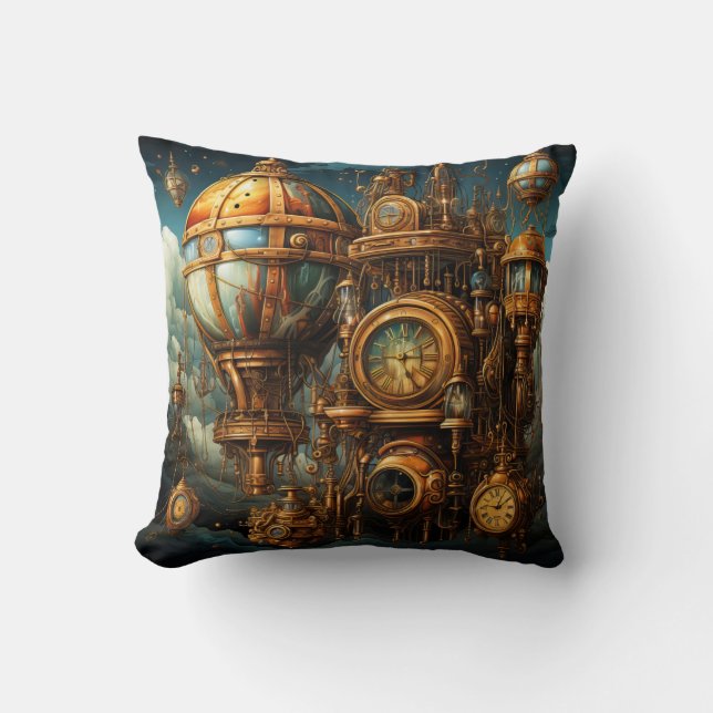Steampunk Clocks Sierkussen (Voorkant)