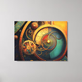 Steampunk Clockwork Abstract Design Canvas Afdruk (Voorkant)