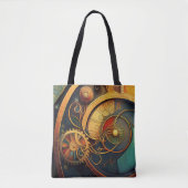 Steampunk Clockwork Abstract Design Tote Bag (Voorkant)